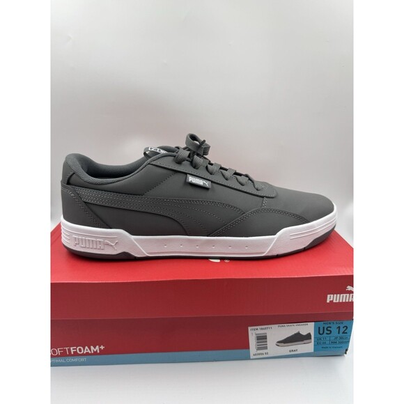 PUMA Men's Size 12 Skate Sneakers Lace-up Court Shoes, Gray - Picture 10 of 16